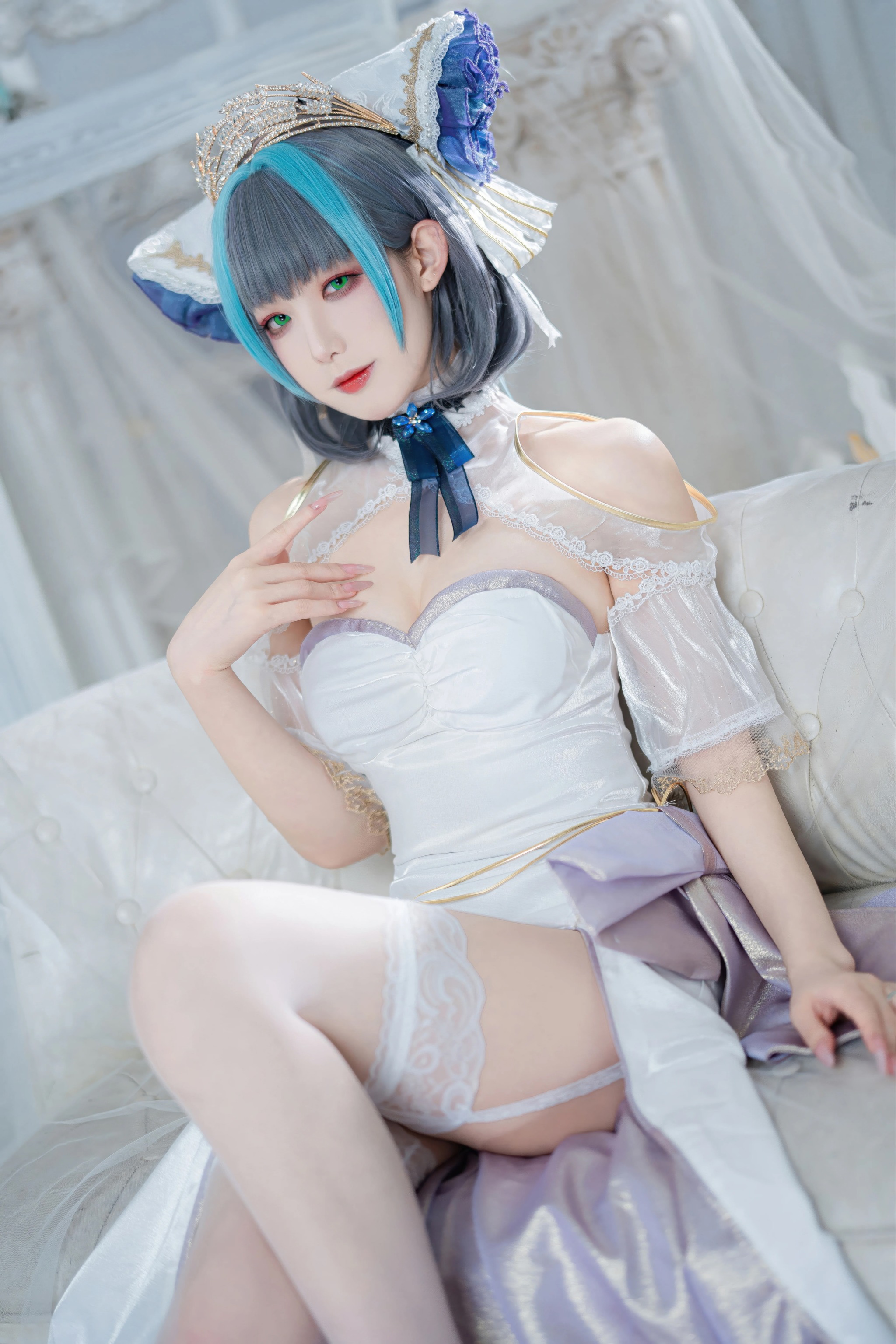 图片[1]-封疆疆v – NO.086 碧蓝航线 柴郡誓约礼服[18P]-XikXak
